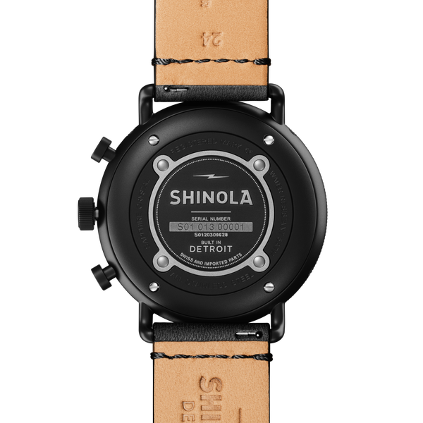 Shinola Canfield Sport Chronograph Watch Black/Black