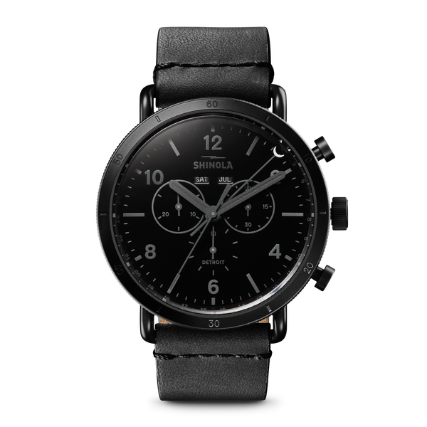 shinola Canfield Sport Chronograph Watch Black/Black