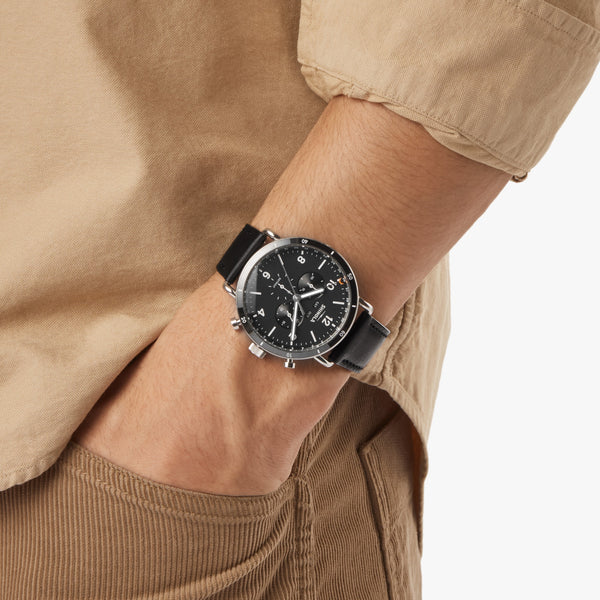 Shinola Canfield Sport Chronograph Watch Matte Black
