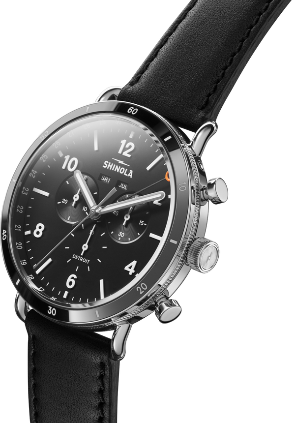 Shinola Canfield Sport Chronograph Watch Matte Black