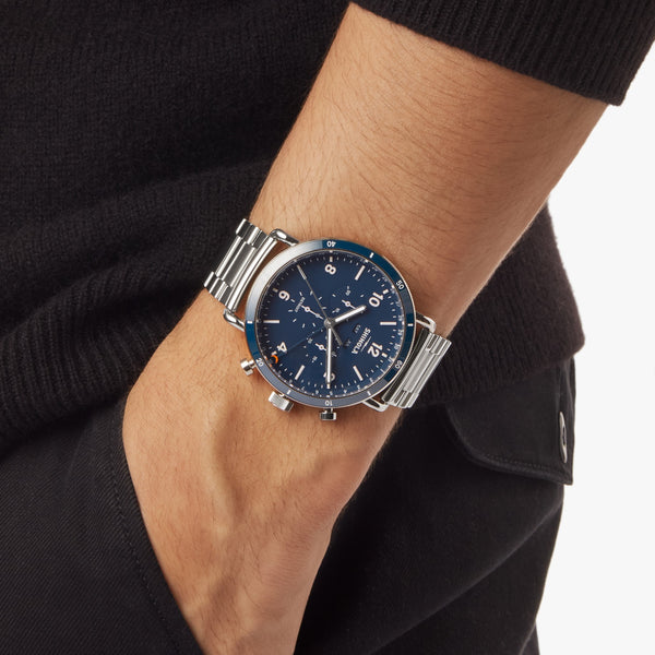 Shinola Canfield Sport Chronograph Watch Midnight Blue