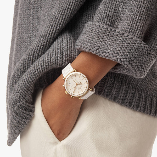 Shinola Canfield Sport Chronograph Watch Soft White