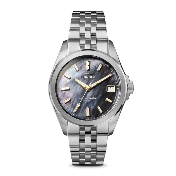 shinola Circadian Monster Automatic Watch Gray Mother of Pearl