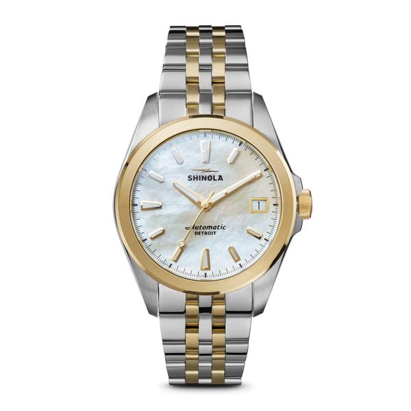 shinola Circadian Monster Automatic Watch White Mother of Pearl