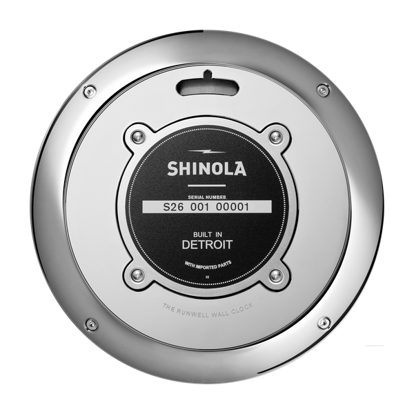 Shinola 14" Runwell Clock Black