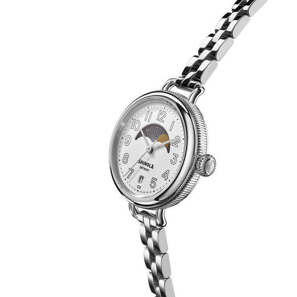 Shinola Birdy Moon Phase Watch Light Silver