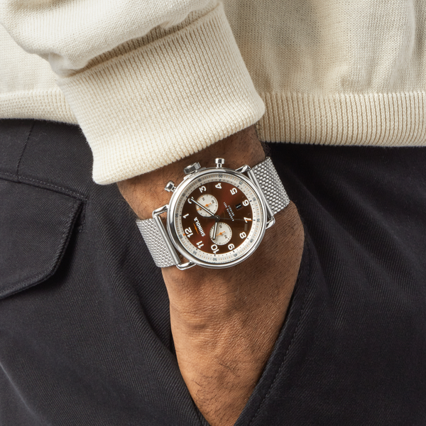 Shinola Canfield C56 Chronograph Watch Whiskey