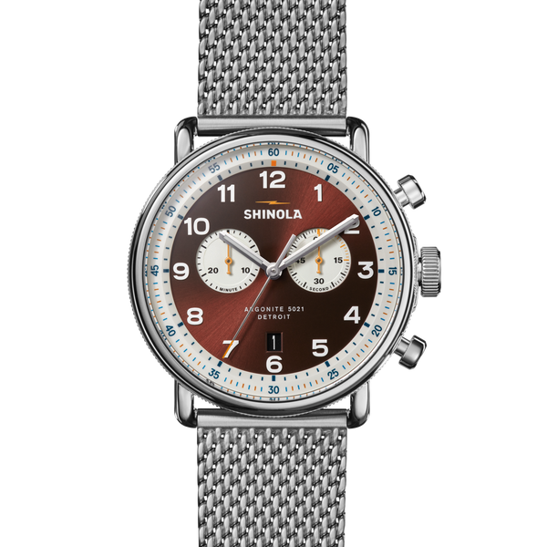 Shinola Canfield C56 Chronograph Watch Whiskey