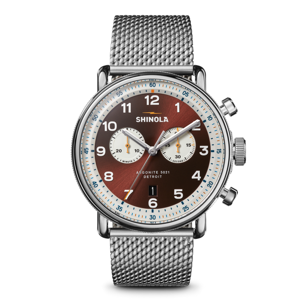 shinola Canfield C56 Chronograph Watch Whiskey