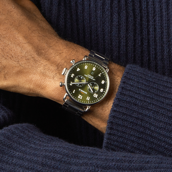 Shinola Canfield Chronograph Watch Dark Olive