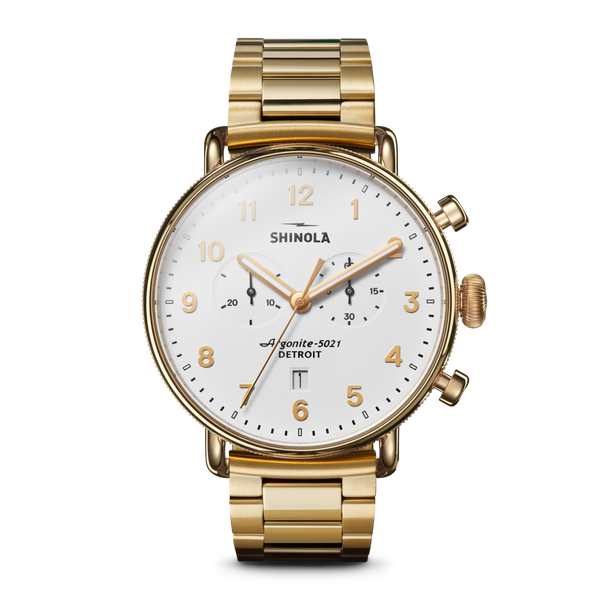 shinola Canfield Chronograph Watch White