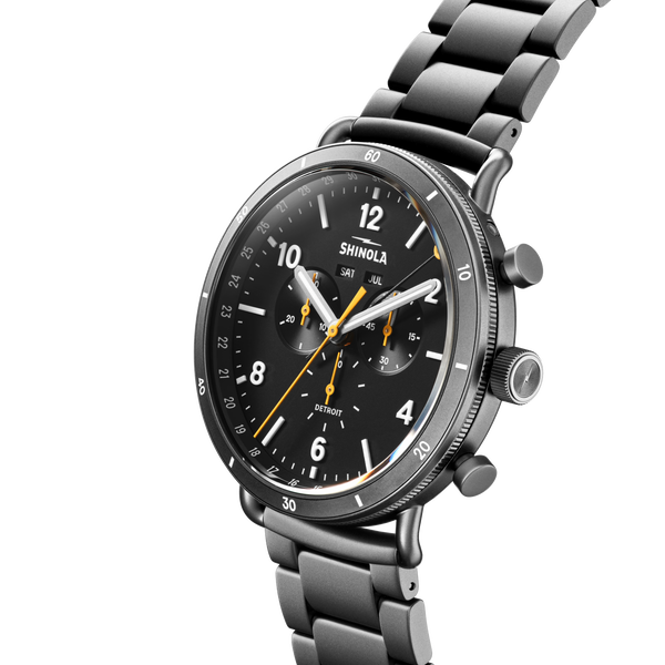 Shinola Canfield Sport Chronograph Watch Black