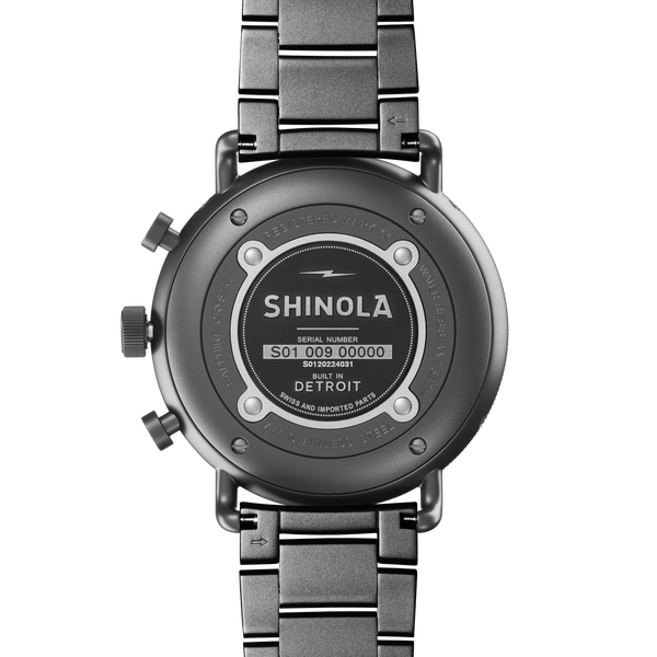 Shinola Canfield Sport Chronograph Watch Black