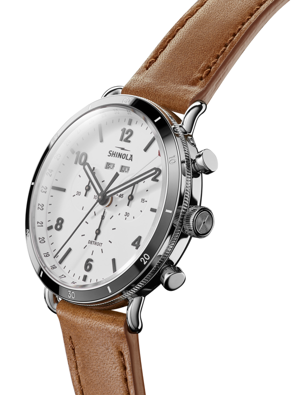 Shinola Canfield Sport Chronograph Watch White
