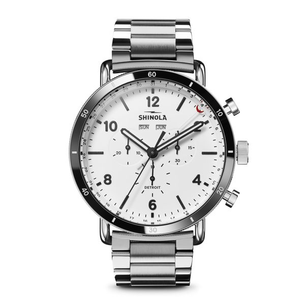 shinola Canfield Sport Chronograph Watch White