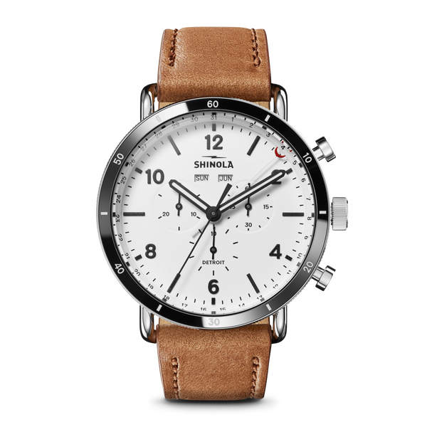 shinola Canfield Sport Chronograph Watch White