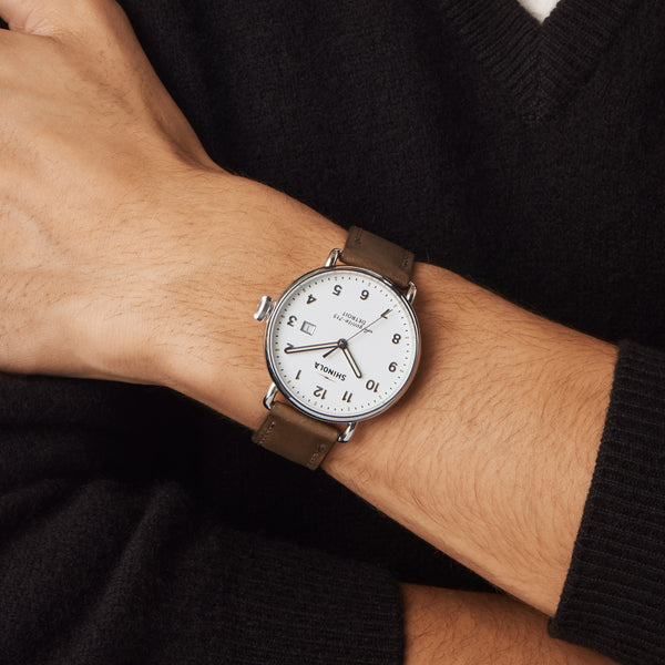 Shinola Canfield Watch Alabaster