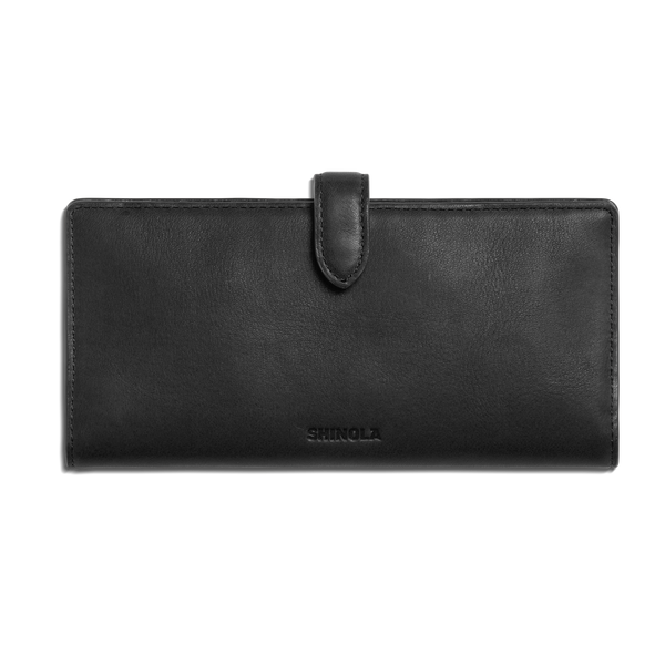 shinola Continental Snap Wallet Black