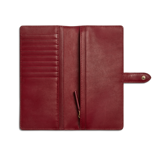Shinola Continental Snap Wallet Ruby