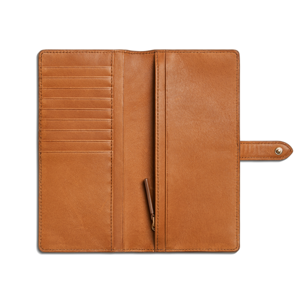 Shinola Continental Snap Wallet Tan