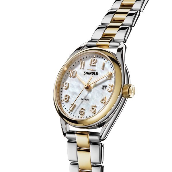 Shinola Derby Watch White Mother Of Pearl