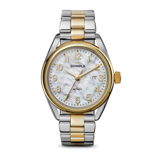 shinola Derby Watch White Mother of Pearl