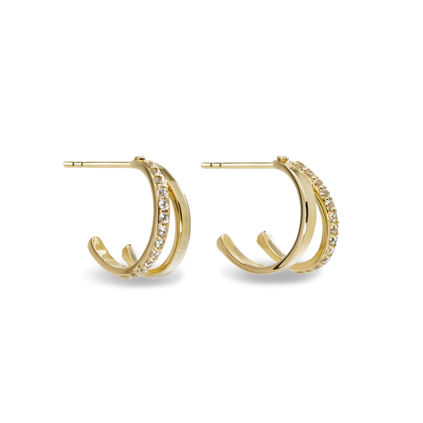 Shinola Diamond Rivet Huggies