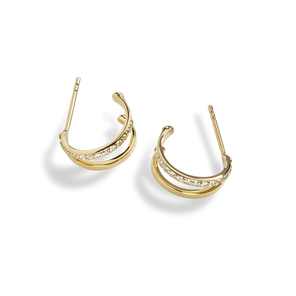 shinola Diamond Rivet Huggies