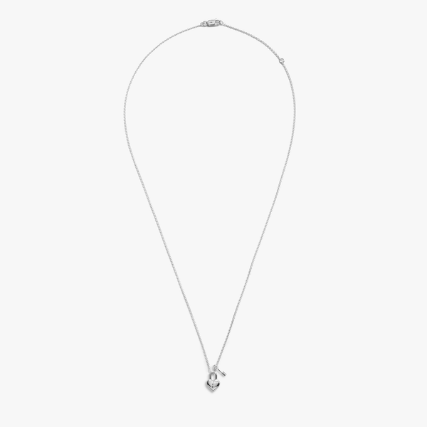 Shinola Heart And Lock Pendant Necklace