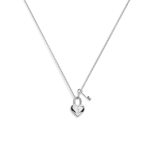 shinola Heart and Lock Pendant Necklace