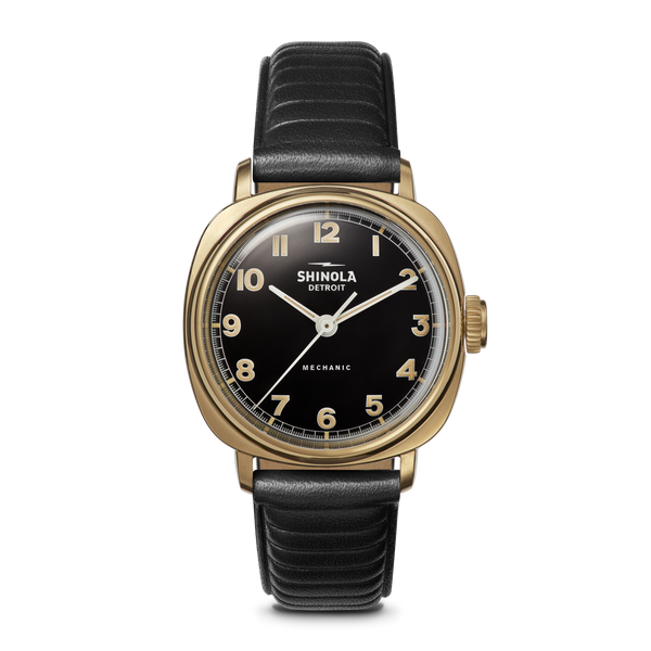shinola Mechanic Watch Black/Gold