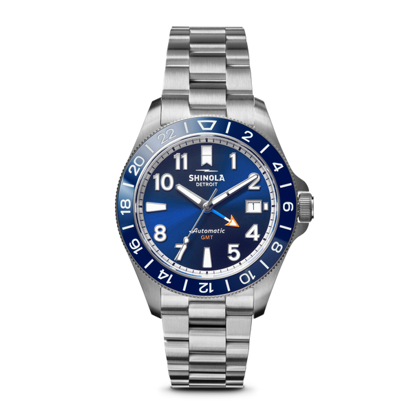 shinola Monster GMT Automatic Watch Navy