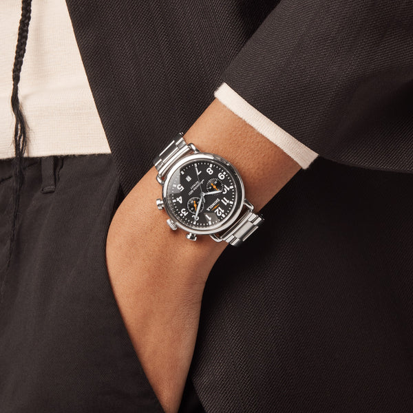 Shinola Runwell Chronograph Watch Black