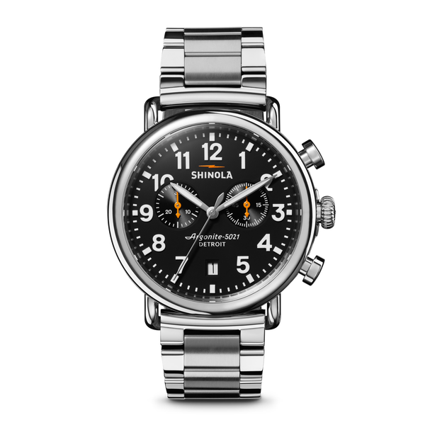 shinola Runwell Chronograph Watch Black