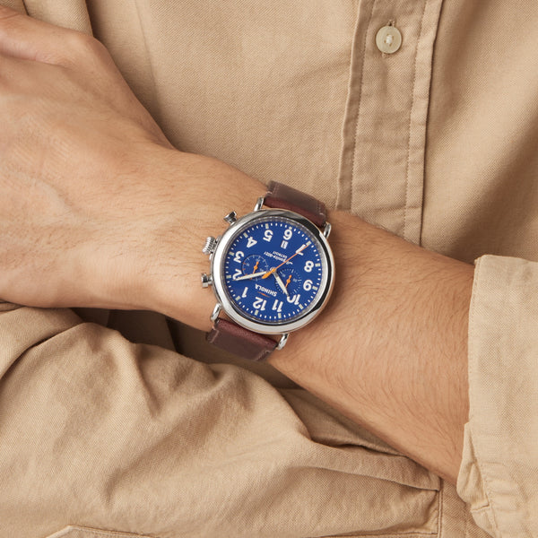 Shinola Runwell Chronograph Watch Blue
