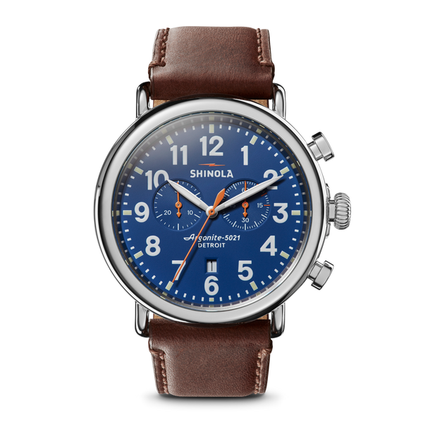shinola Runwell Chronograph Watch Blue