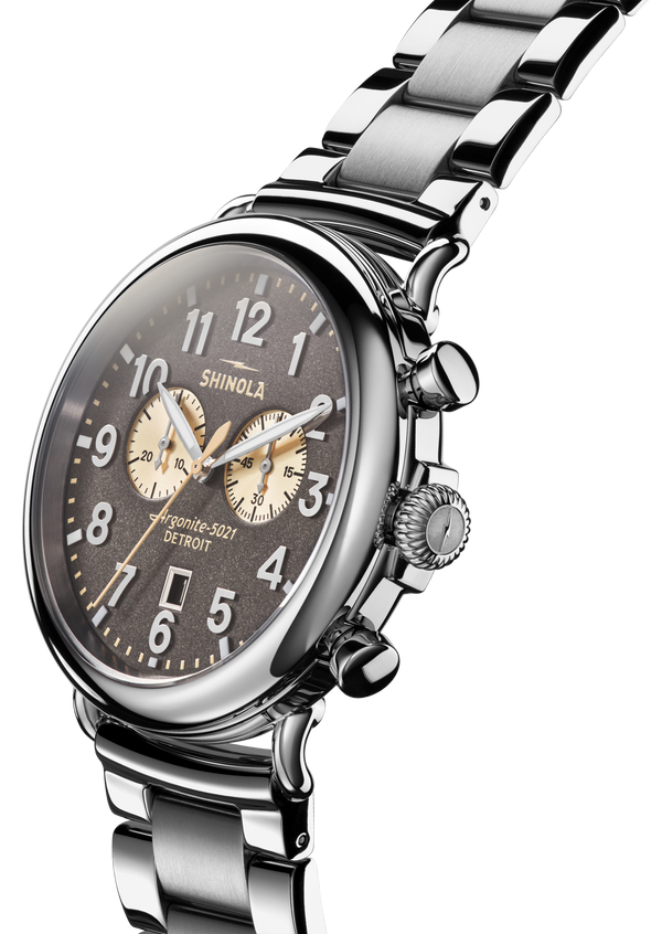 Shinola Runwell Chronograph Watch Cool Gray