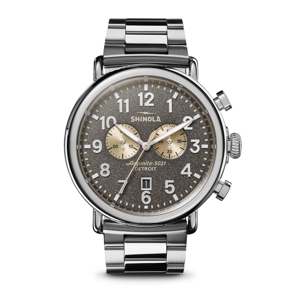 shinola Runwell Chronograph Watch Cool Gray