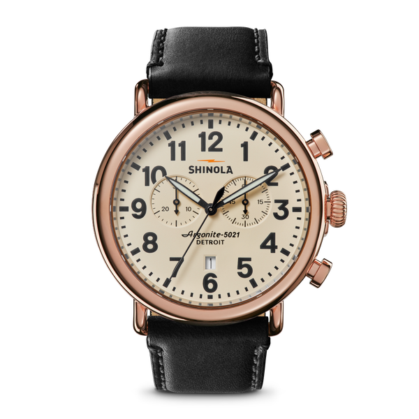 shinola Runwell Chronograph Watch Cream