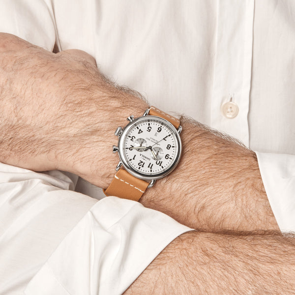 Shinola Runwell Chronograph Watch White