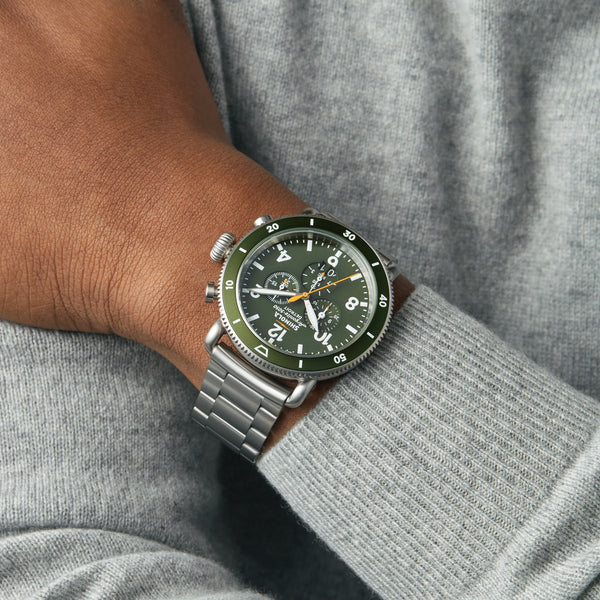 Shinola Runwell Sport Chronograph Watch Dark Olive