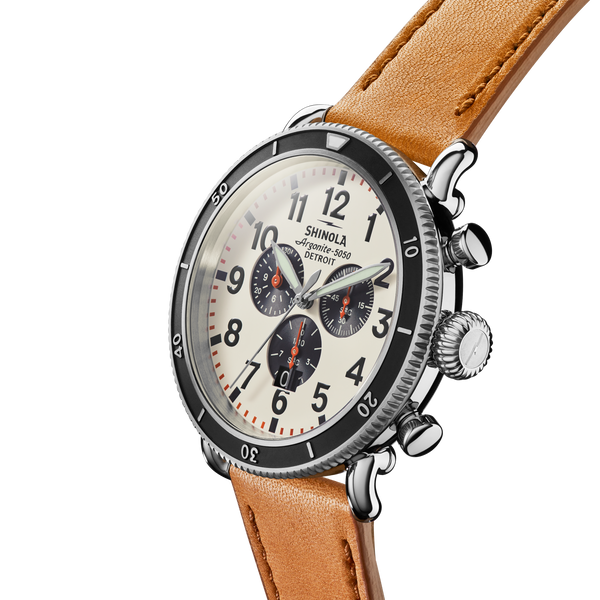 Shinola Runwell Sport Chronograph Watch Ivory