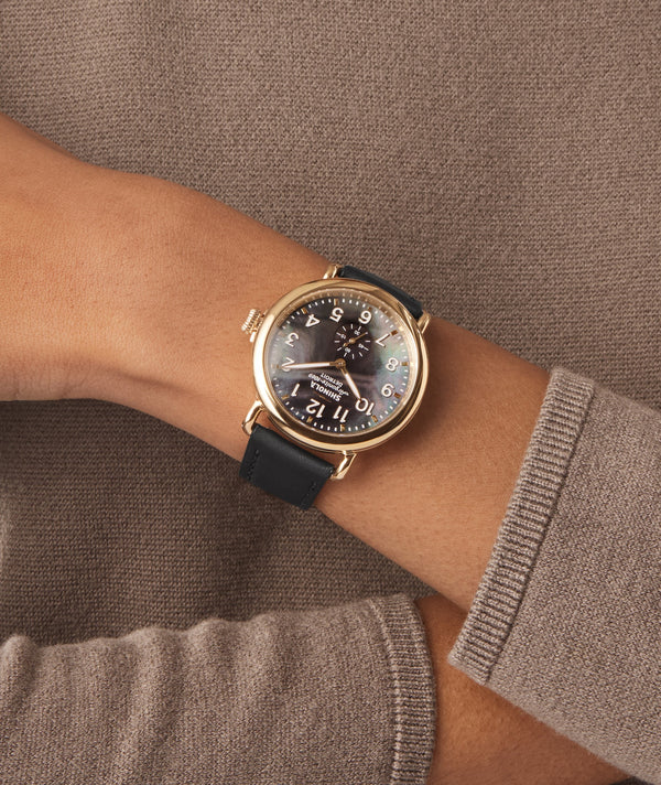 Shinola Runwell Watch Black Mother Of Pearl