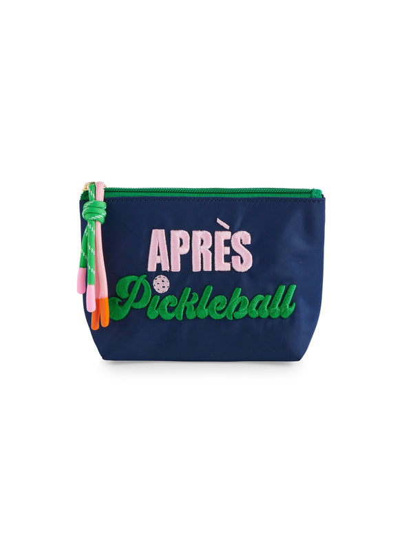 Shiraleah Shiraleah "Après Pickleball" Small Zip Pouch Navy