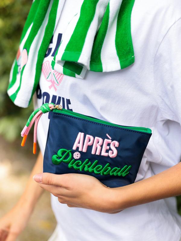 shiraleah Shiraleah "Après Pickleball" Small Zip Pouch Navy