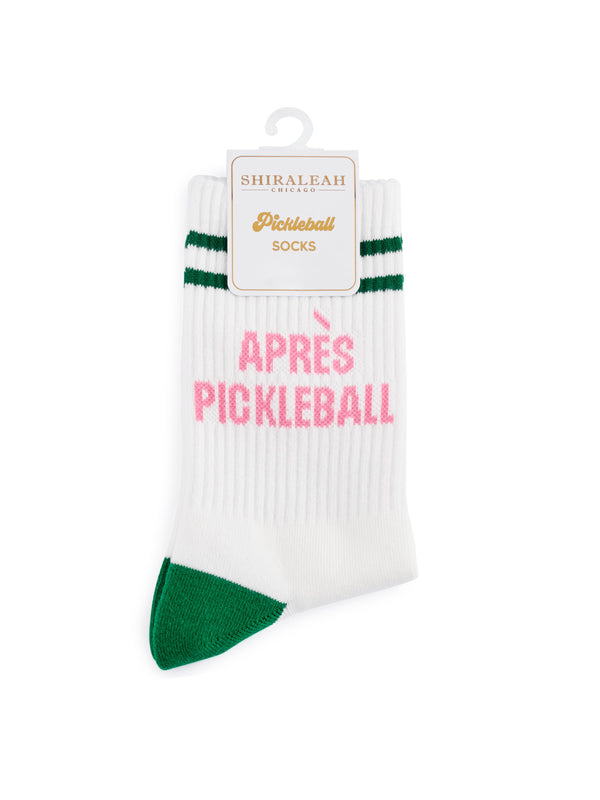 Shiraleah Shiraleah "Après Pickleball" Sport Socks White