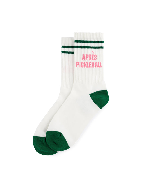 Shiraleah Shiraleah "Après Pickleball" Sport Socks White