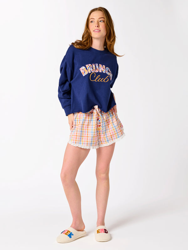 shiraleah Shiraleah "Brunch Club" Lounge Sweatshirt Navy