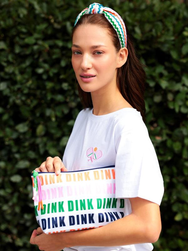 Shiraleah Shiraleah "Dink Dink Dink" Large Zip Pouch Multi