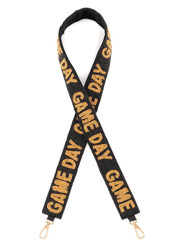 shiraleah Shiraleah "Game Day" Beaded Bag Strap Black